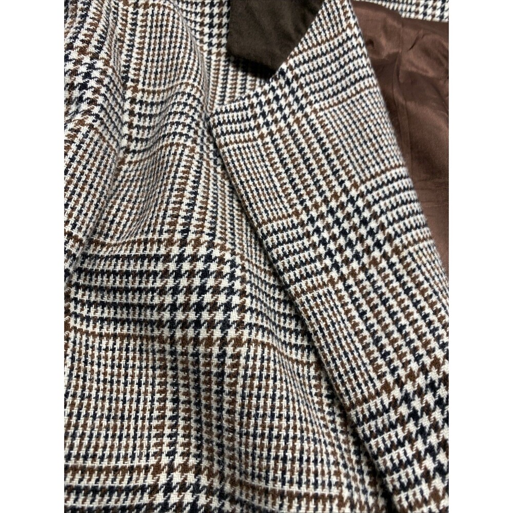 VTG Sellecca Plaid Blazer Jacket Women’s 14 Brown Velvet Collar Dark Academia - Picture 2 of 8